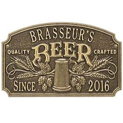 Quality Crafted Beer 14" Custom Arch-Shaped Custom Plaque