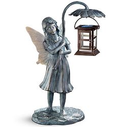 Fairy Garden Statue with Solar Lantern