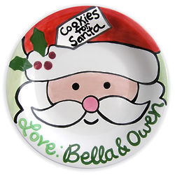 Personalized Cookie Time Santa Plate