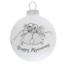 Personalized Happy Anniversary Bells Christmas Ornament