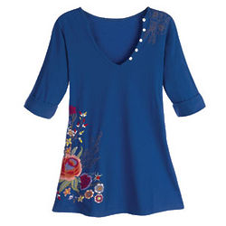 Embroidered Floral Whimsy Top