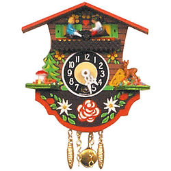 Black Forest Chalet Clock with Teeter-Totter