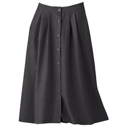 Women's Button Front Pleated Skirt