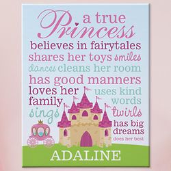 A Princess Is Personalized Canvas Art Print