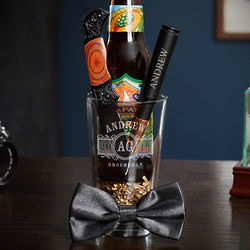 Marquee Pint Night Personalized Best Man Gift Set