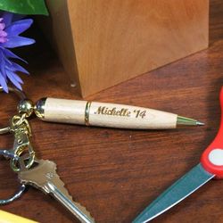 Engraved Graduation Wooden Pen Key Chain