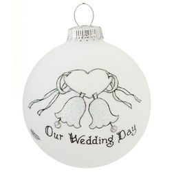 Personalized Our Wedding Day Christmas Ornament