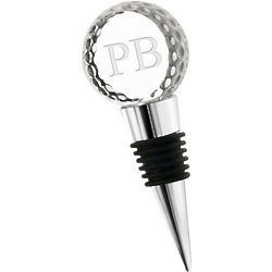 Personalized Crystal Golf Ball Wine Stopper