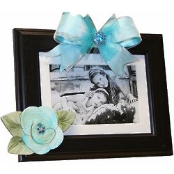 Turquoise Rose Dark Picture Frame