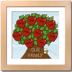 Personalized Family Tree Design 12x12 Framed Print