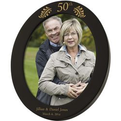 50th Anniversary Personalized 8x10 Black Oval Frame