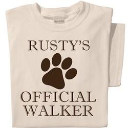 Official Dog Walker Personalized T-Shirt
