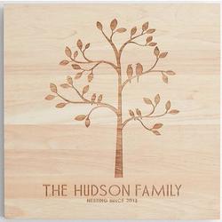 Personalized Family Tree Rubber Wood Wall Art