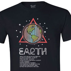 Planet Earth with Scienctific Facts T-Shirt