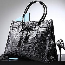 Cambridge Collection© Black Crocodile Tote Cambridge Collection© Black Crocodile Tote