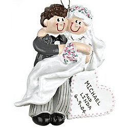 Wedding Couple Personalized Christmas Ornament