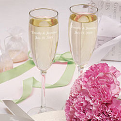 Personalized Simplicity Champagne Flutes