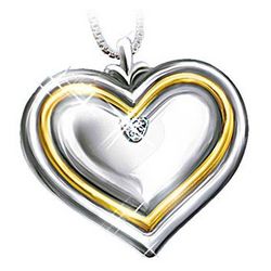 Dear Daughter-In-Law Heart Shaped Diamond Pendant Necklace