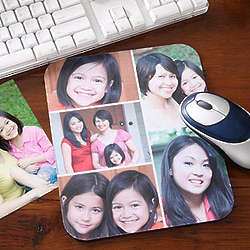 Personalized Vertical Photo Montage Mouse Pad