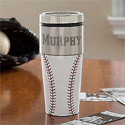 Personalized Baseball Travel Mug