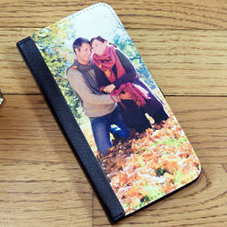 iPhone 6 Plus Personalized Photo and Text Bi-fold Phone Case