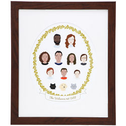 Personalized Family Cameo Framed Portrait