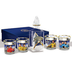 Star Trek Legacy 5-Piece Crystal Decanter and Glasses Set