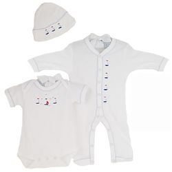 Sailing Away Embroidered Layette Set