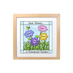 Love Grows Personalized 12x12 Framed Print