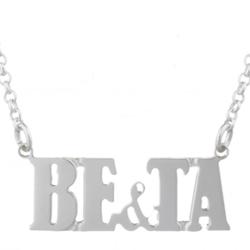 Sterling Silver Couple's Initials Necklace