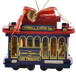 Cable Car Chocolate Ornament