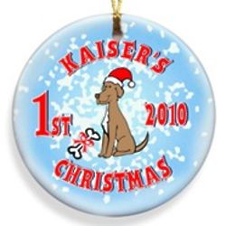 Puppy Merry Christmas Personalized Ornament