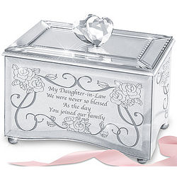 Mirrored Music Box and Poem Card For Daughters-In-Law