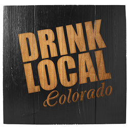 Personalized Drink Local Brew Wood Bar Sign