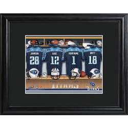 Tennessee Titans Personalized Locker Room Print with Matted Frame