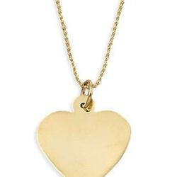 Heart Pendant in 14 Karat White or Yellow Gold with Gift Box