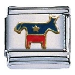 Democrat Donkey Charm for Zoppini Bracelet