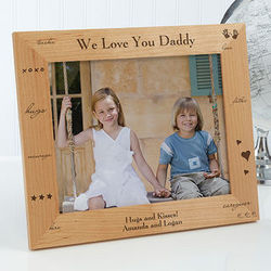 Personalized Daddy Wood Photo Frame
