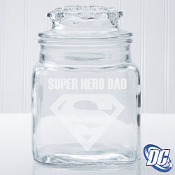 Personalized Superman Glass Jar