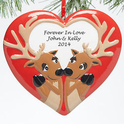 Personalized Forever In Love Reindeer Ornament