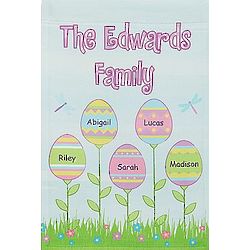 Personalized Easter Flowers Garden Flag with Stake