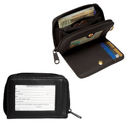 Personalized Royce Glove Soft Leather ID Wallet With Key Fob