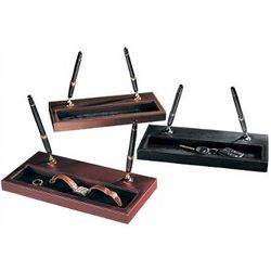 Executive Double Leather Pen Stand