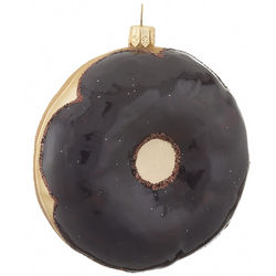 Chocolate Donut Christmas Ornament