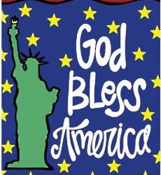 God Bless America Star Garden Flag