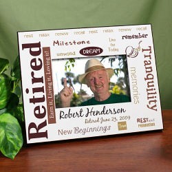 Rest and Relaxation Personalized Retirement Printed Frame