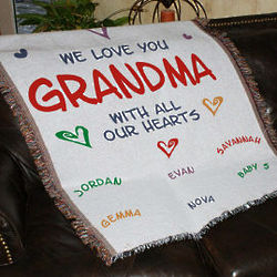 Personalized We Love You Tapestry Throw Blanket