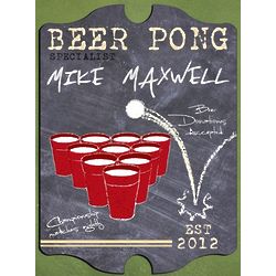 Vintage Personalized Beer Pong Specialist Bar and Pub Sign
