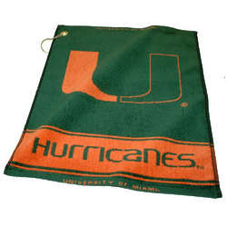 Miami Hurricanes Woven Golf Towel