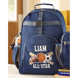 Boy's Personalized Fun Graphic Large Backpack
